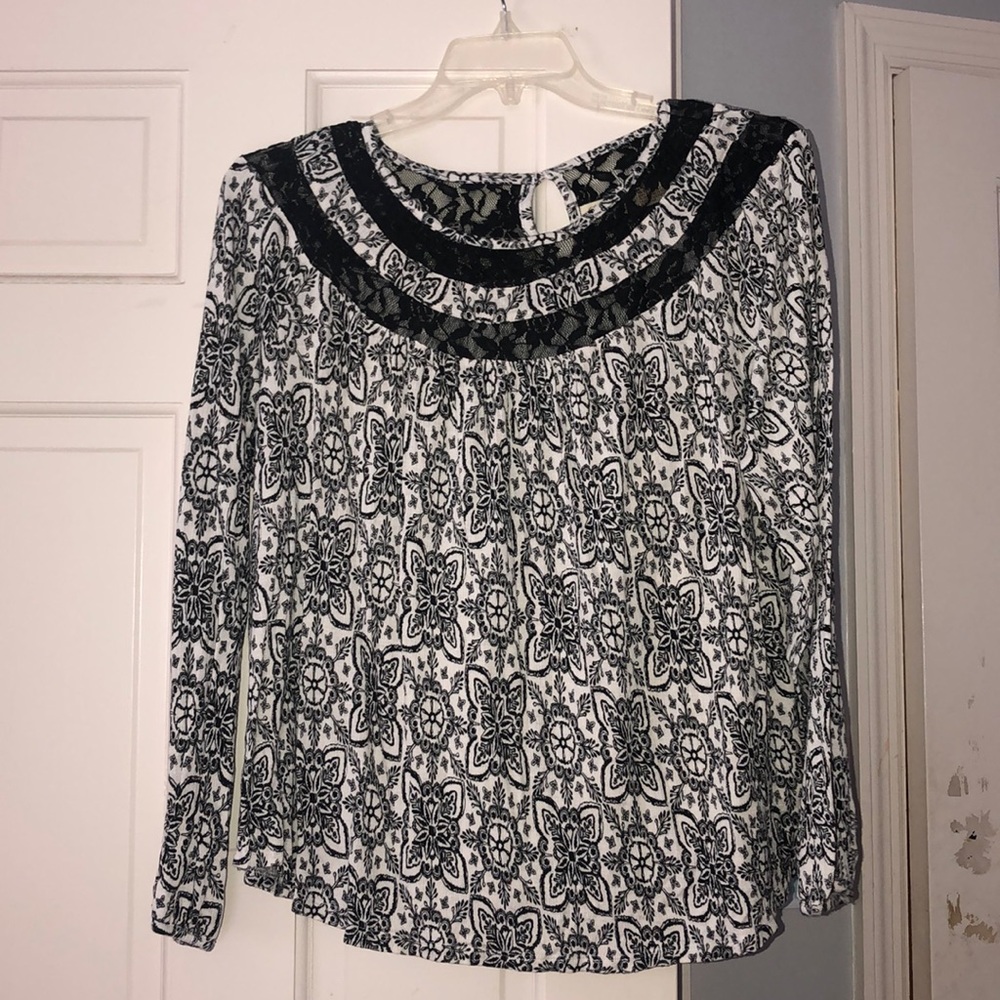 white and black blouse